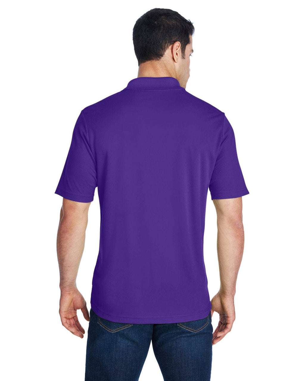 Core 365 Origin Mens Performance Pique Polo Shirt 88181 | Campus Purple - Back