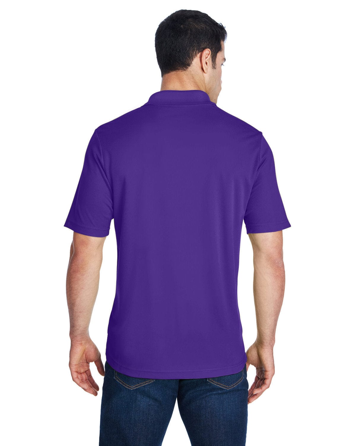 Core 365 Origin Mens Performance Pique Polo Shirt 88181 | Campus Purple - Back