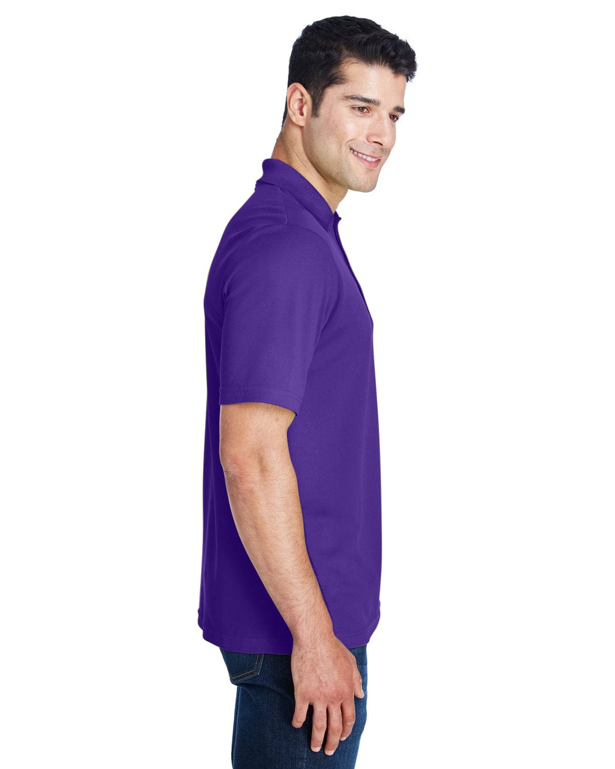 Core 365 Origin Mens Performance Pique Polo Shirt 88181 | Campus Purple - Side