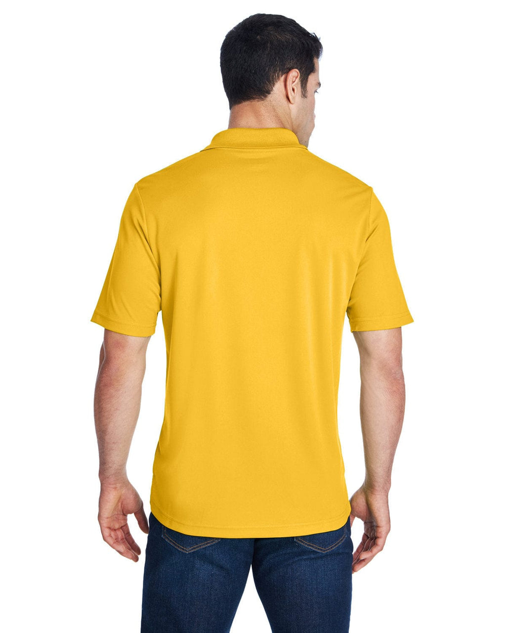 Core 365 Origin Mens Performance Pique Polo Shirt 88181 | Campus Gold - Back