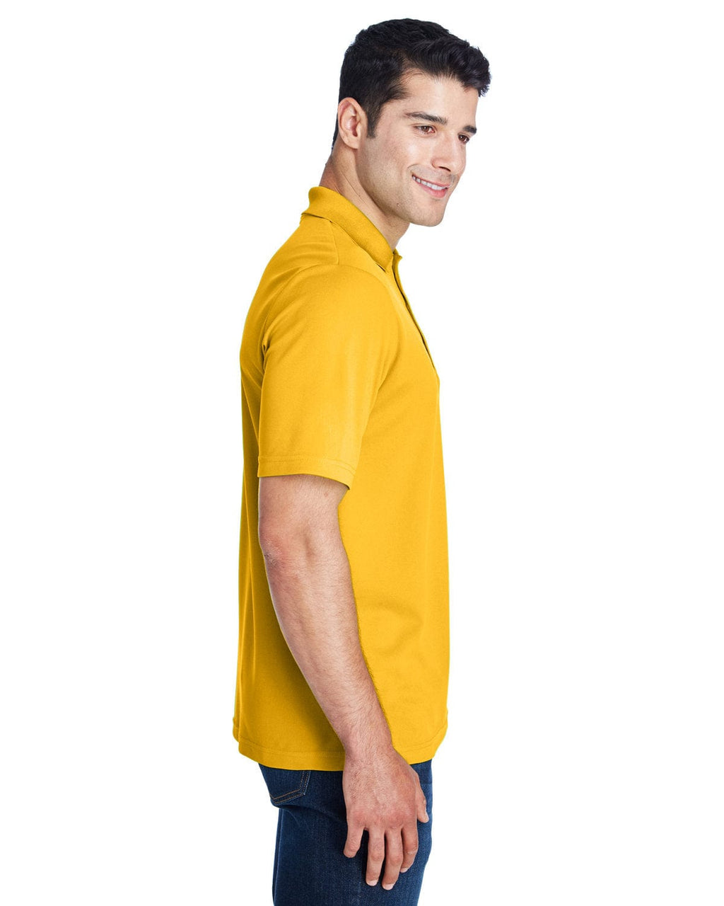 Core 365 Origin Mens Performance Pique Polo Shirt 88181 | Campus Gold - Side