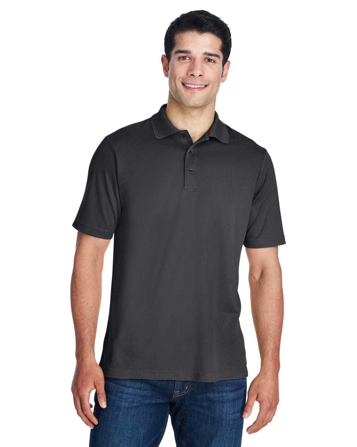 Core 365 Origin Mens Performance Pique Polo Shirt 88181 | Carbon - Front