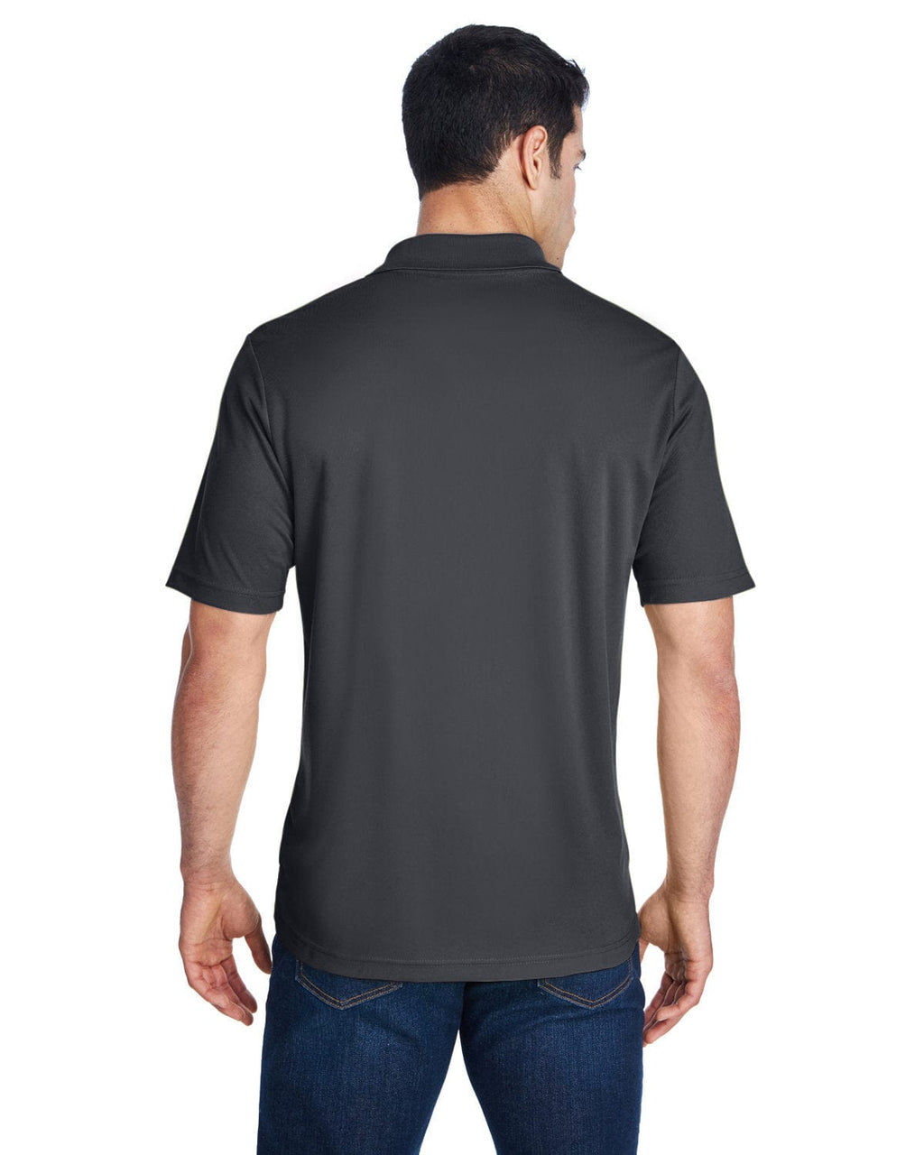 Core 365 Origin Mens Performance Pique Polo Shirt 88181 | Carbon - Back