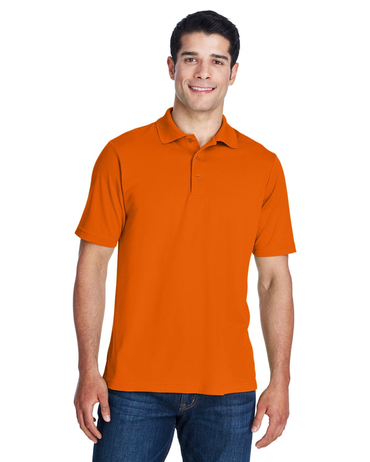 Core 365 Origin Mens Performance Pique Polo Shirt 88181 | Campus Orange - Front
