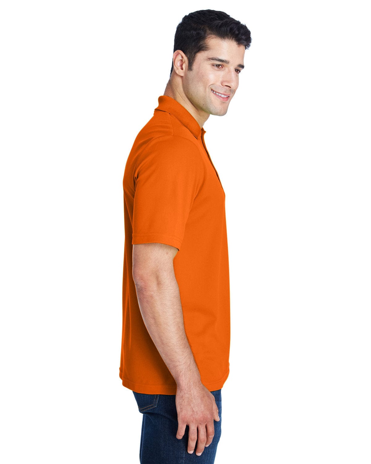 Core 365 Origin Mens Performance Pique Polo Shirt 88181 | Campus Orange - Side