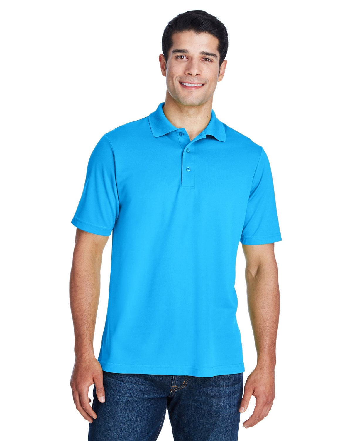 Core 365 Origin Mens Performance Pique Polo Shirt 88181 | Electric Blue - Front