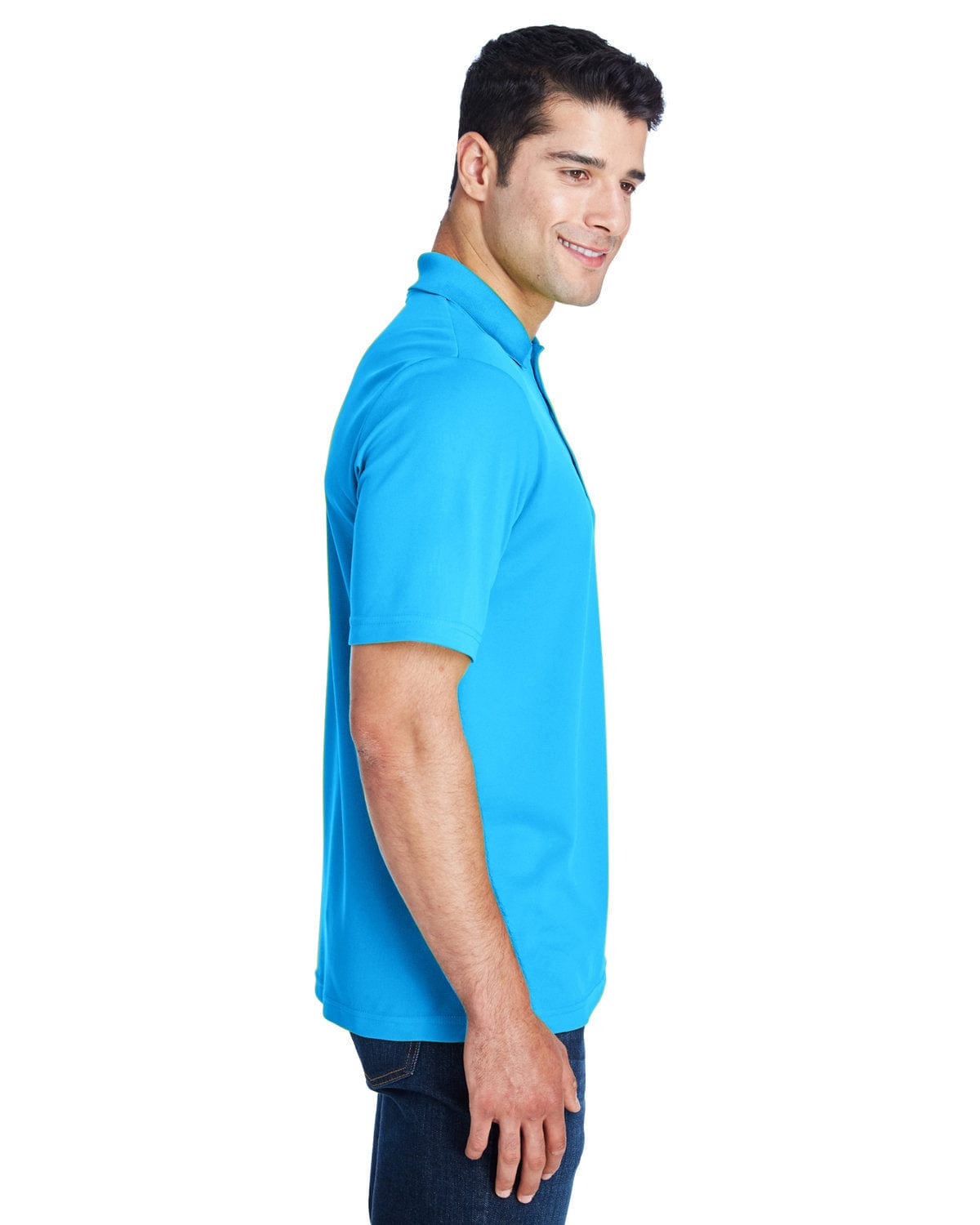 Core 365 Origin Mens Performance Pique Polo Shirt 88181 | Electric Blue - Side