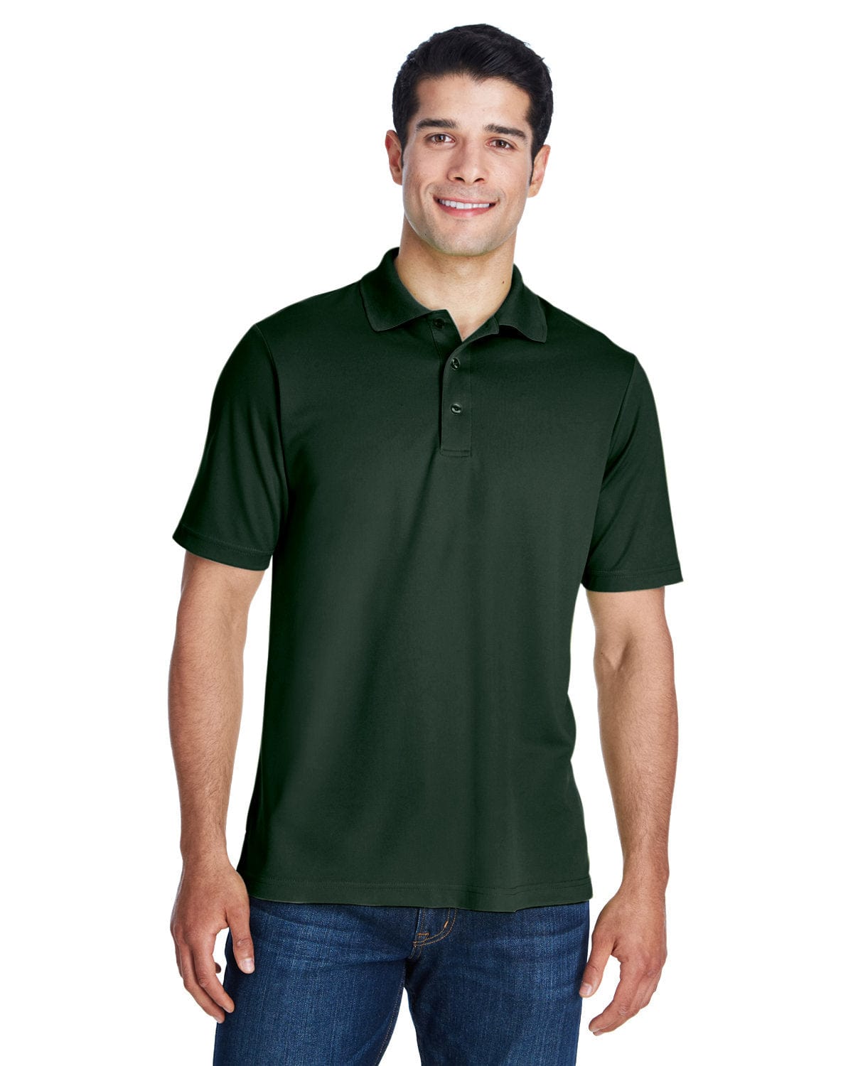 Core 365 Origin Mens Performance Pique Polo Shirt 88181 | Forest - Front