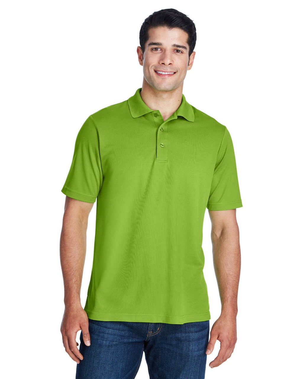 Core 365 Origin Mens Performance Pique Polo Shirt 88181 | Acid Green - Front
