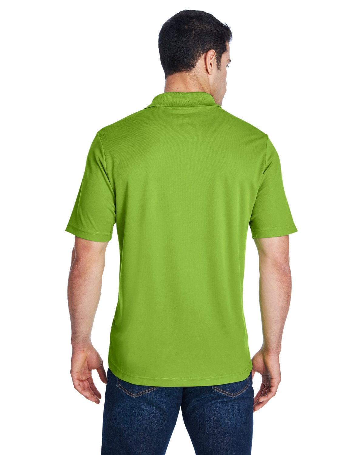 Core 365 Origin Mens Performance Pique Polo Shirt 88181 | Acid Green - Back