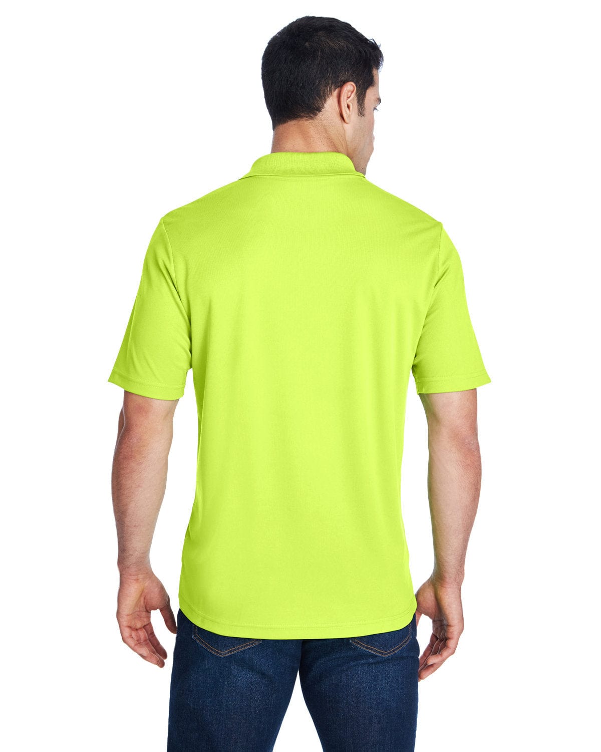 Core 365 Origin Mens Performance Pique Polo Shirt 88181 | Safety Yellow - Back