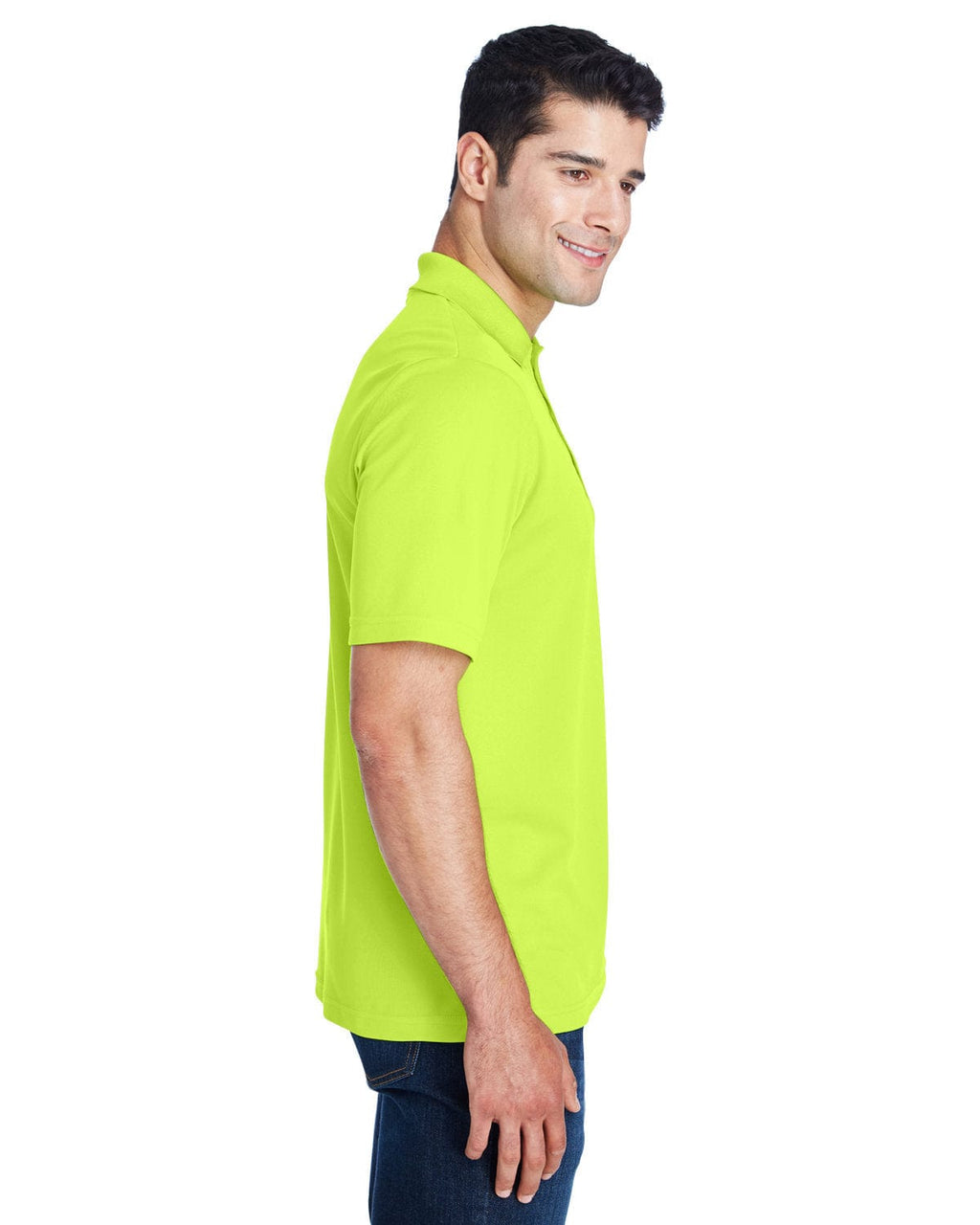 Core 365 Origin Mens Performance Pique Polo Shirt 88181 | Safety Yellow - Side