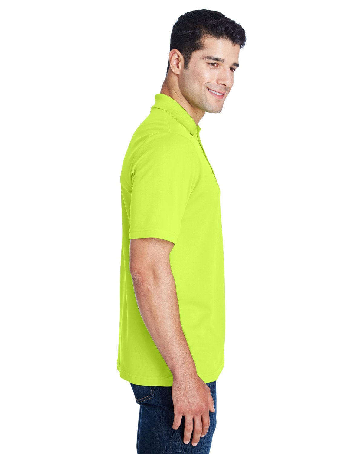 Core 365 Origin Mens Performance Pique Polo Shirt 88181 | Safety Yellow - Side
