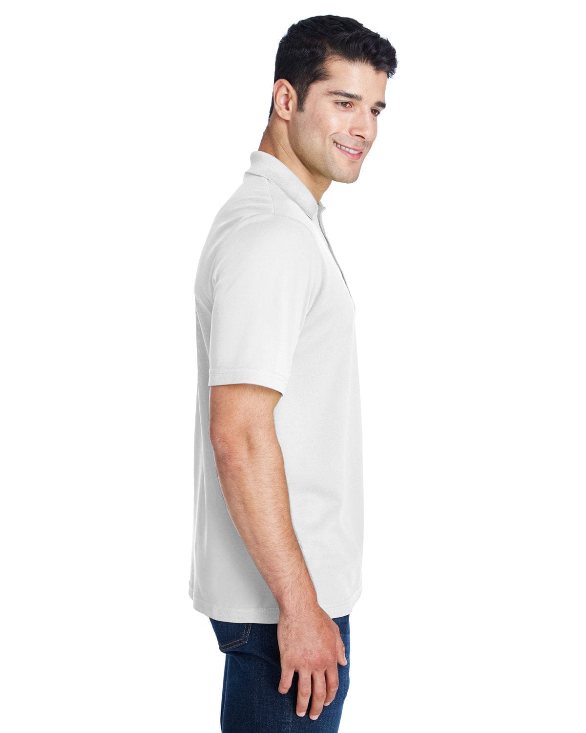 Core 365 Origin Mens Performance Pique Polo Shirt 88181 | White - Side