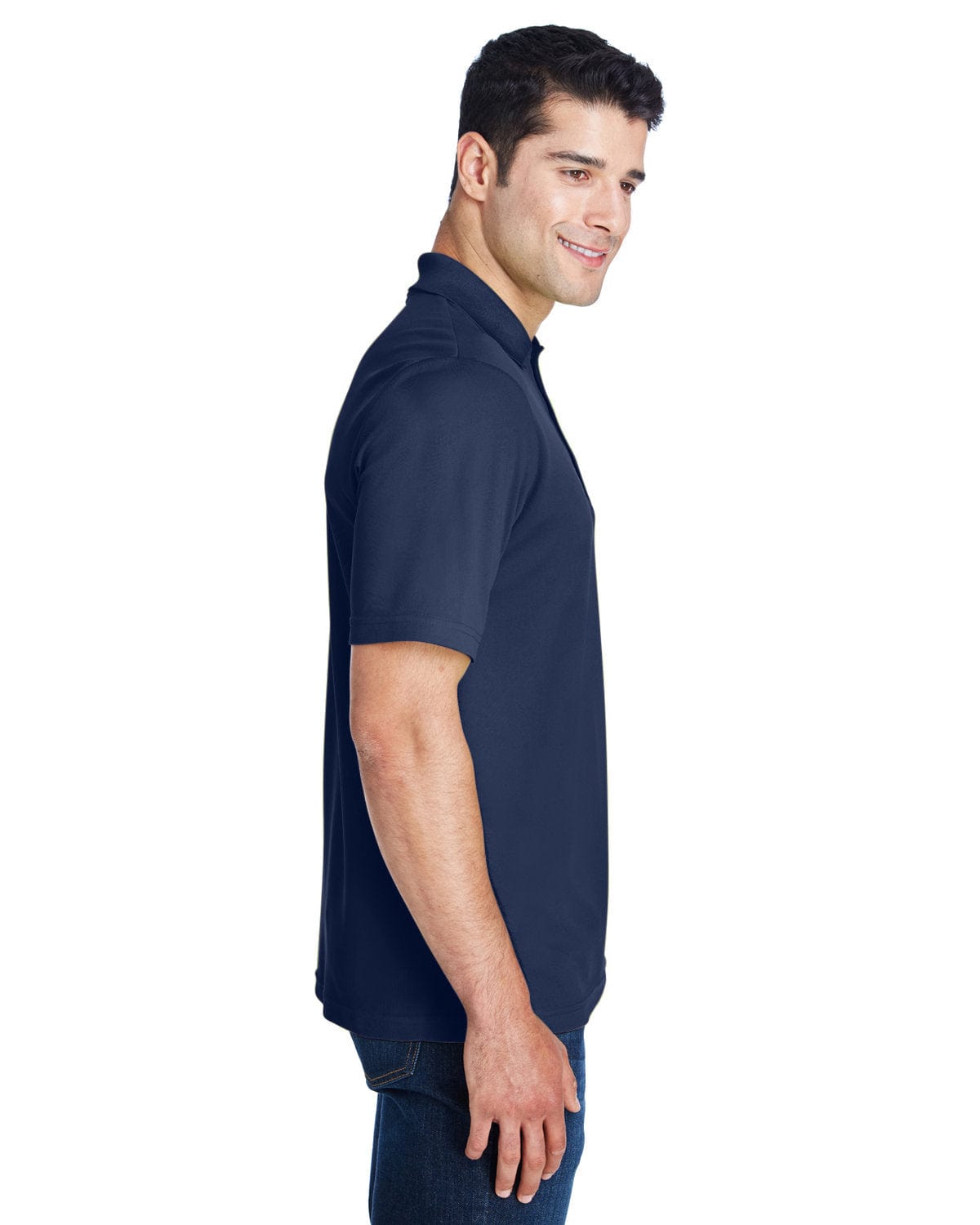 Core 365 Origin Mens Performance Pique Polo Shirt 88181 | Classic Navy - Side