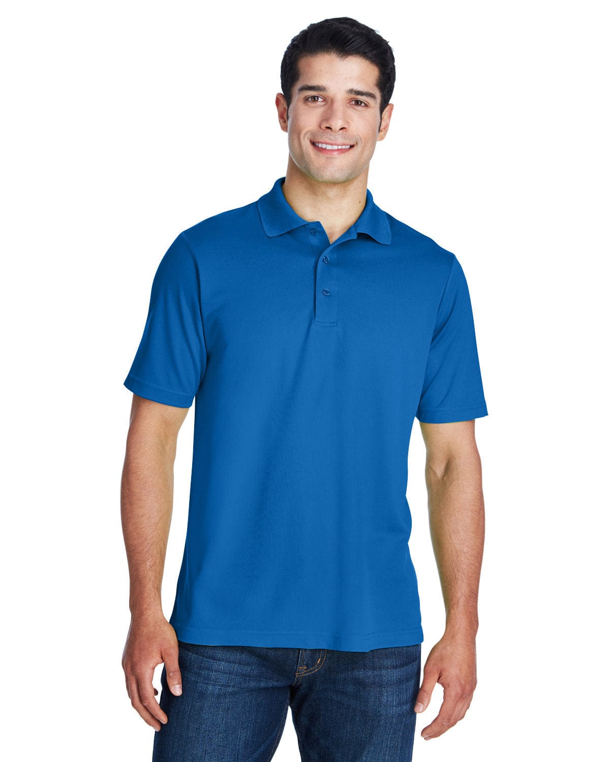 Core 365 Origin Mens Tall Performance Pique Polo Shirt 88181T | True Royal - Front
