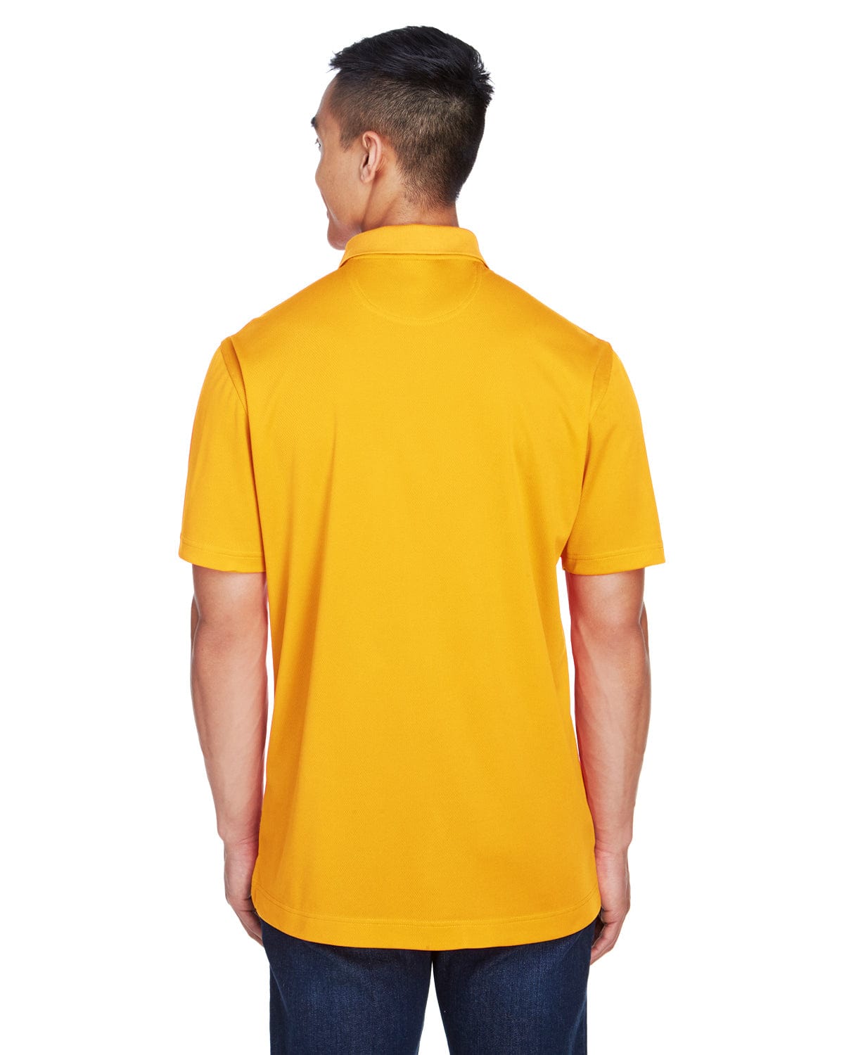 Harriton Double Mesh Polo Shirt M353 | Gold - Back