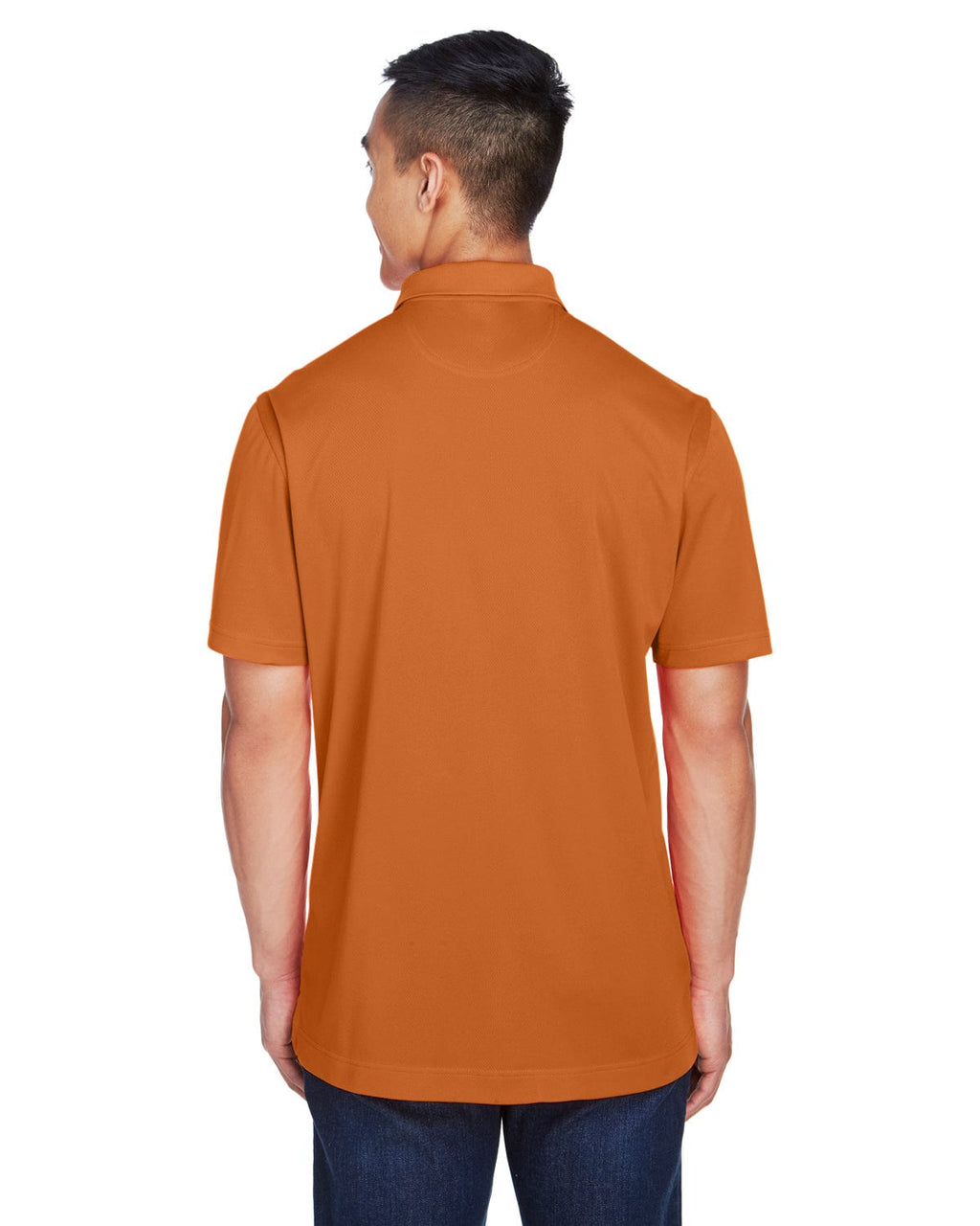 Harriton Double Mesh Polo Shirt M353 | Texas Orange - Back