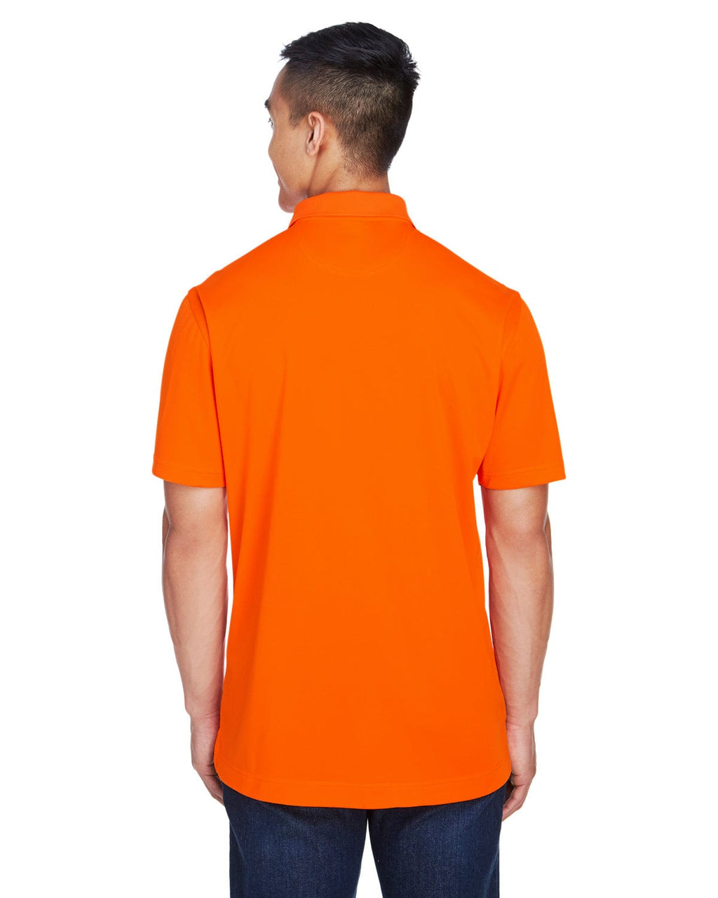 Harriton Double Mesh Polo Shirt M353 | Team Orange - Back