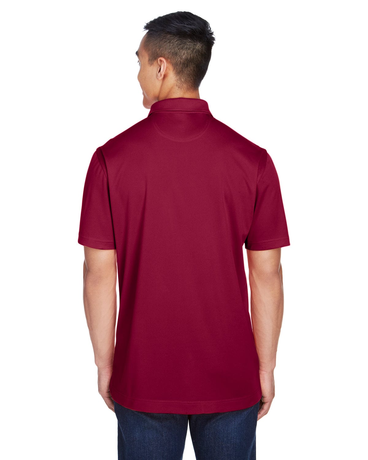 Harriton Double Mesh Polo Shirt M353 | Maroon - Back