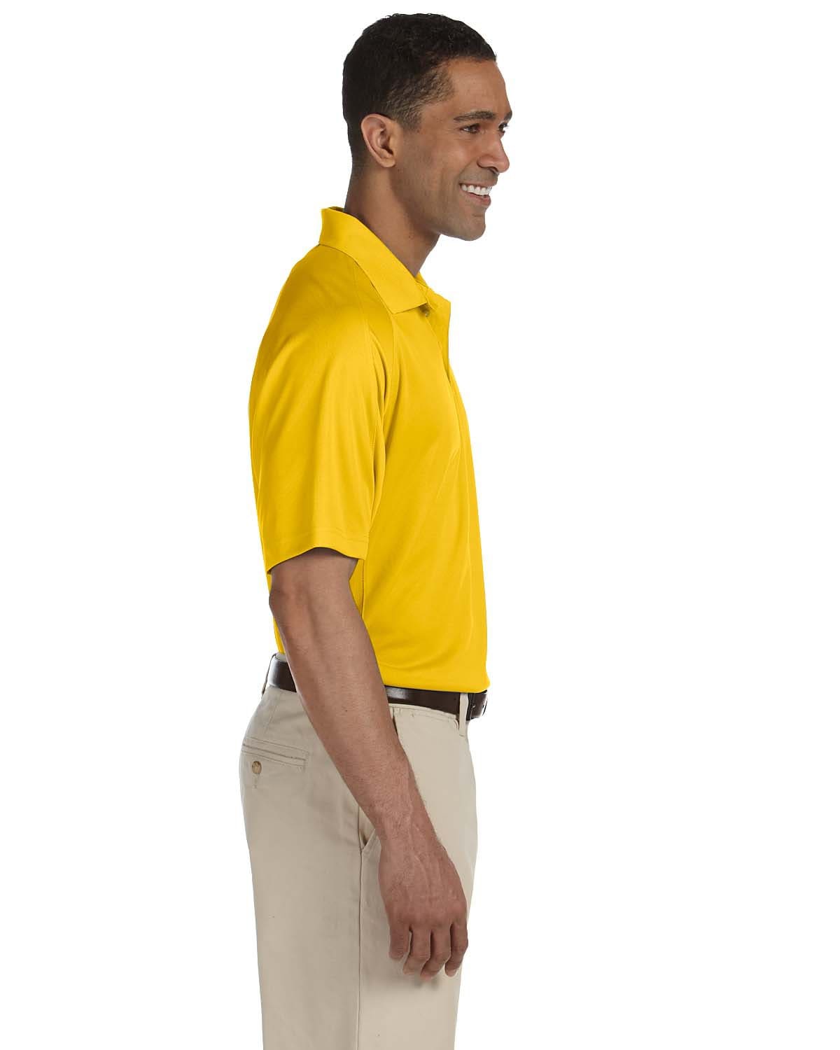 Harriton Polytech Mesh Polo M374 | Gold - Side