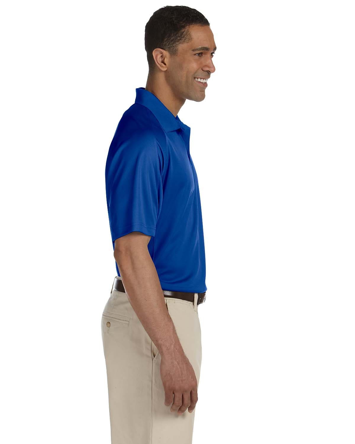 Harriton Polytech Mesh Polo M374 | True Royal - Back