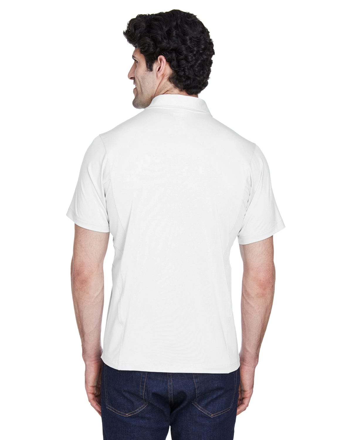 Team 365 Mens Charger Performance Polo TT20 | White - Back