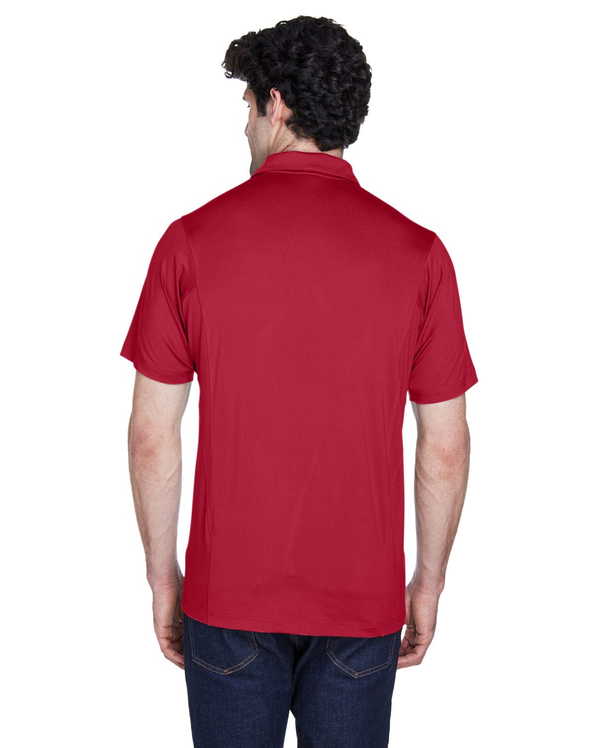 Team 365 Mens Charger Performance Polo TT20 | Sp Scarlet Red - Back