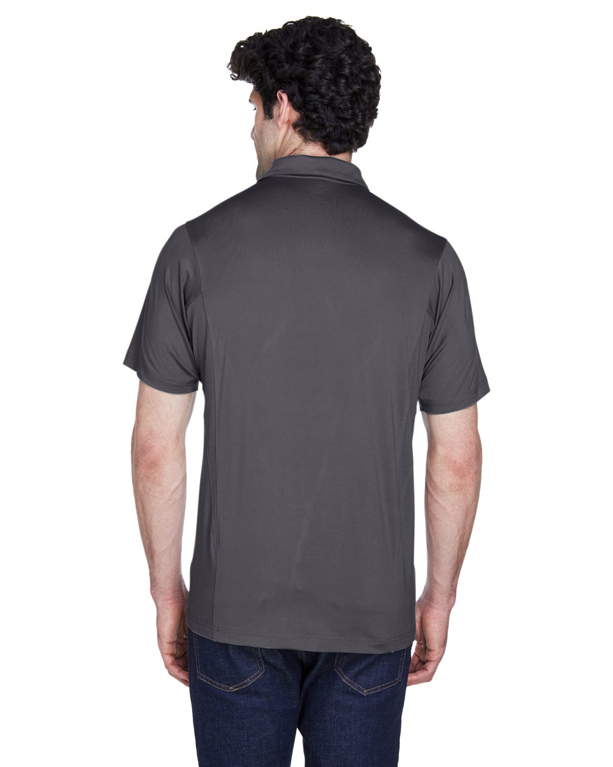 Team 365 Mens Charger Performance Polo TT20 | Sport Graphite - Back