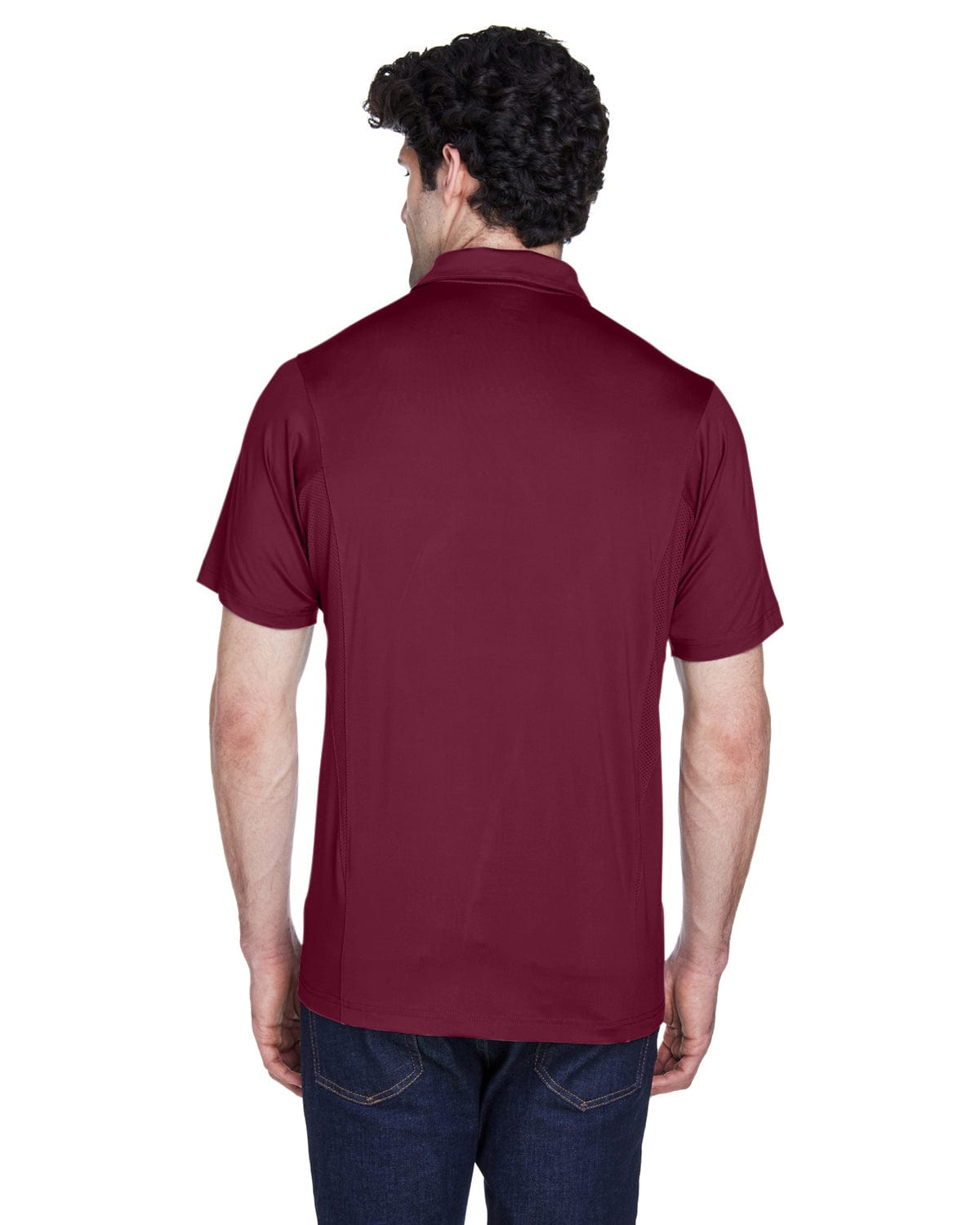 Team 365 Mens Charger Performance Polo TT20 | Sport Maroon - Back