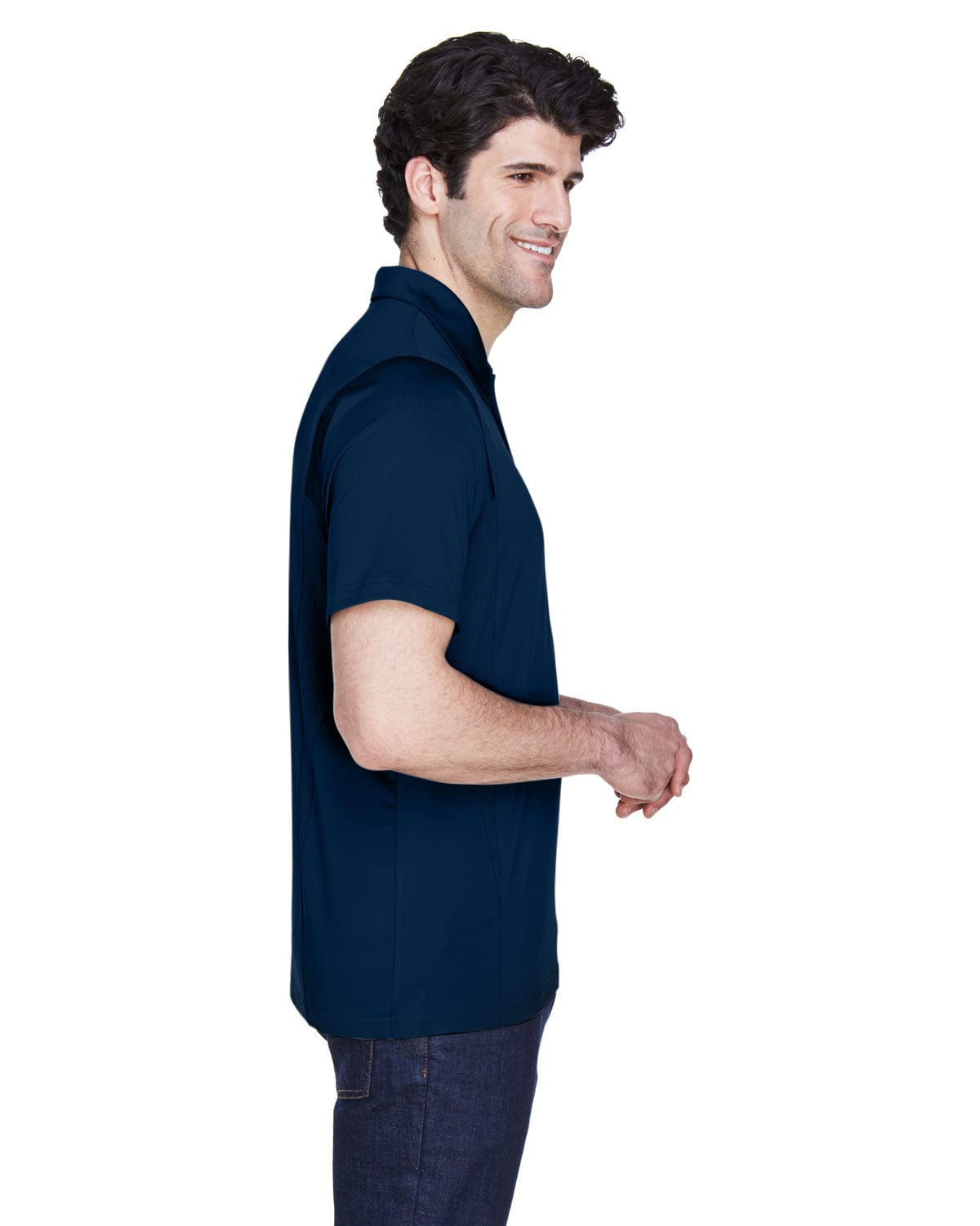 Team 365 Mens Charger Performance Polo TT20 | Sport Dark Navy - Side