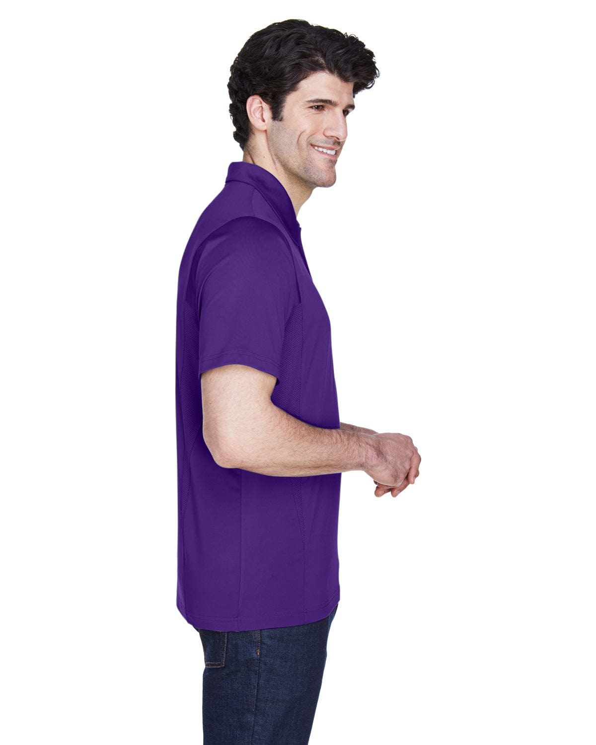 Team 365 Mens Charger Performance Polo TT20 | Sport Purple - Side