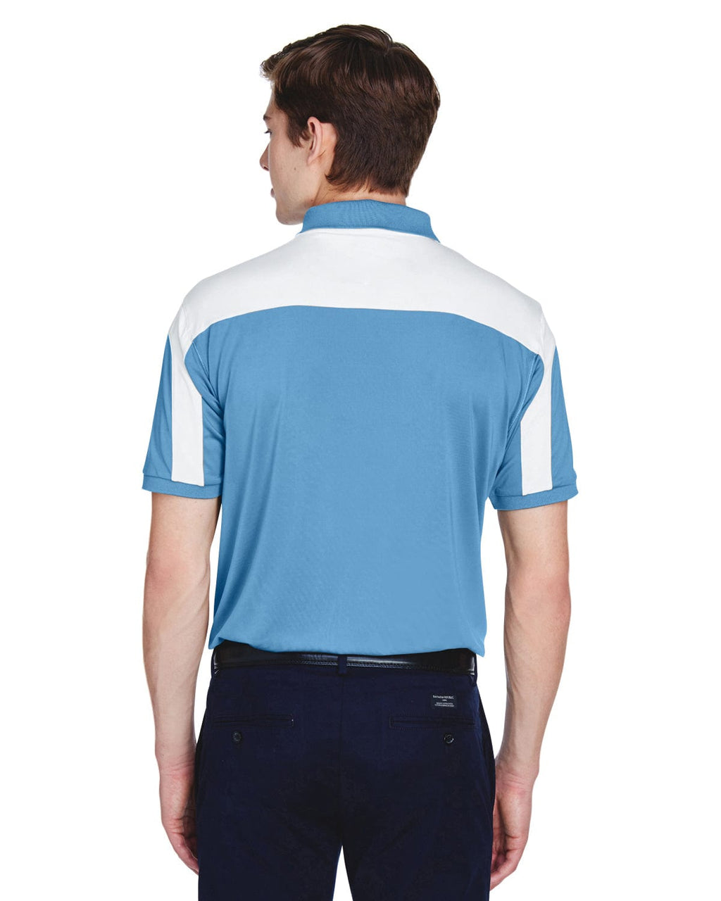 Team 365 Mens Victor Performance Polo TT22 | Sport Light Blue - Back