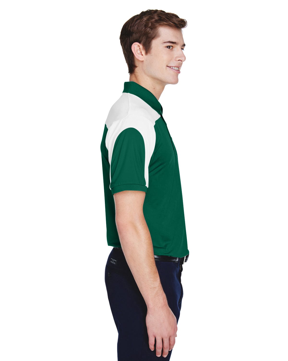 Team 365 Mens Victor Performance Polo TT22 | Sport Forest - Side