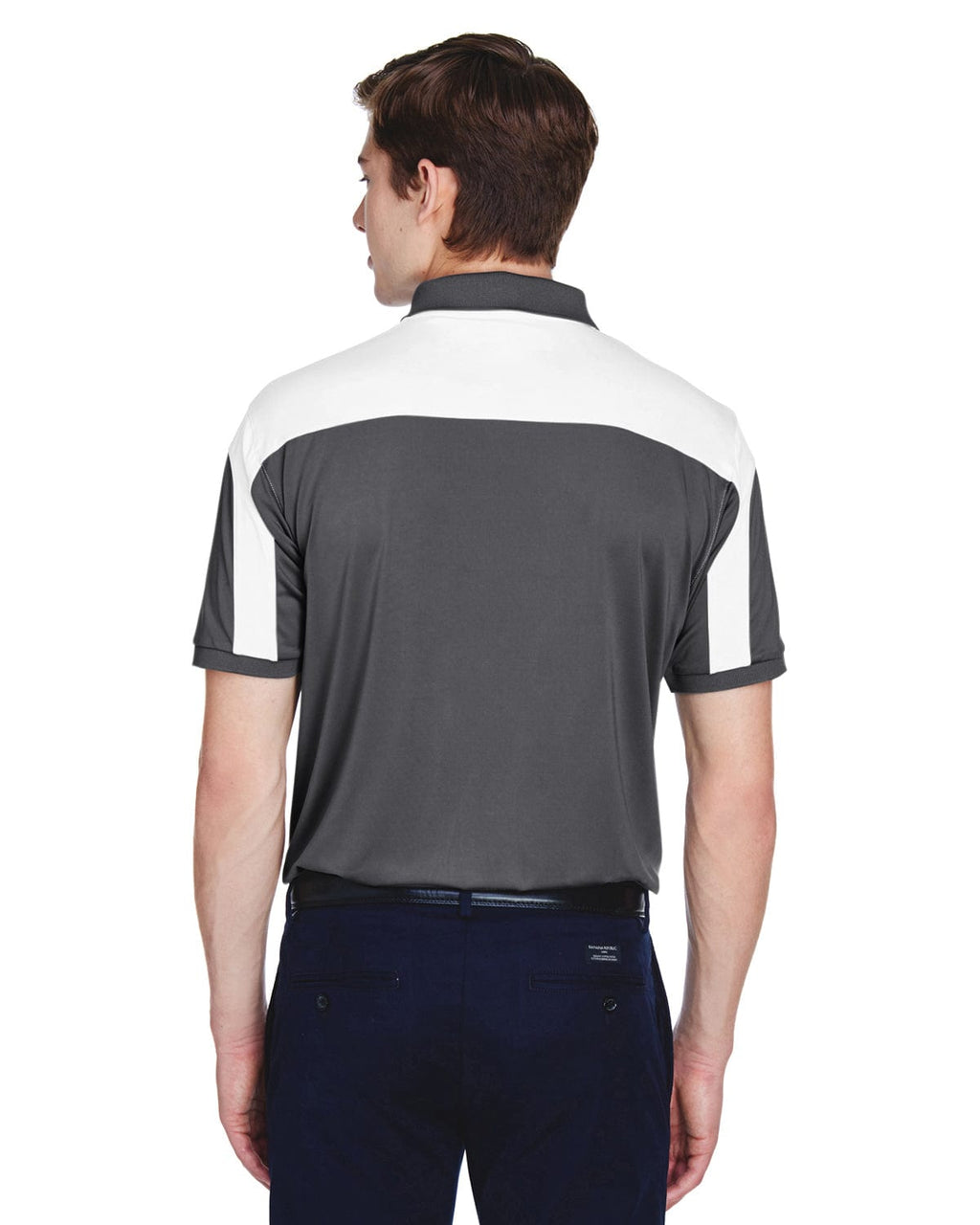 Team 365 Mens Victor Performance Polo TT22 | Sport Graphite - Back