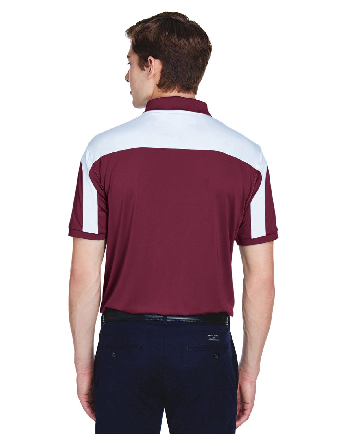 Team 365 Mens Victor Performance Polo TT22 | Sport Maroon - Back