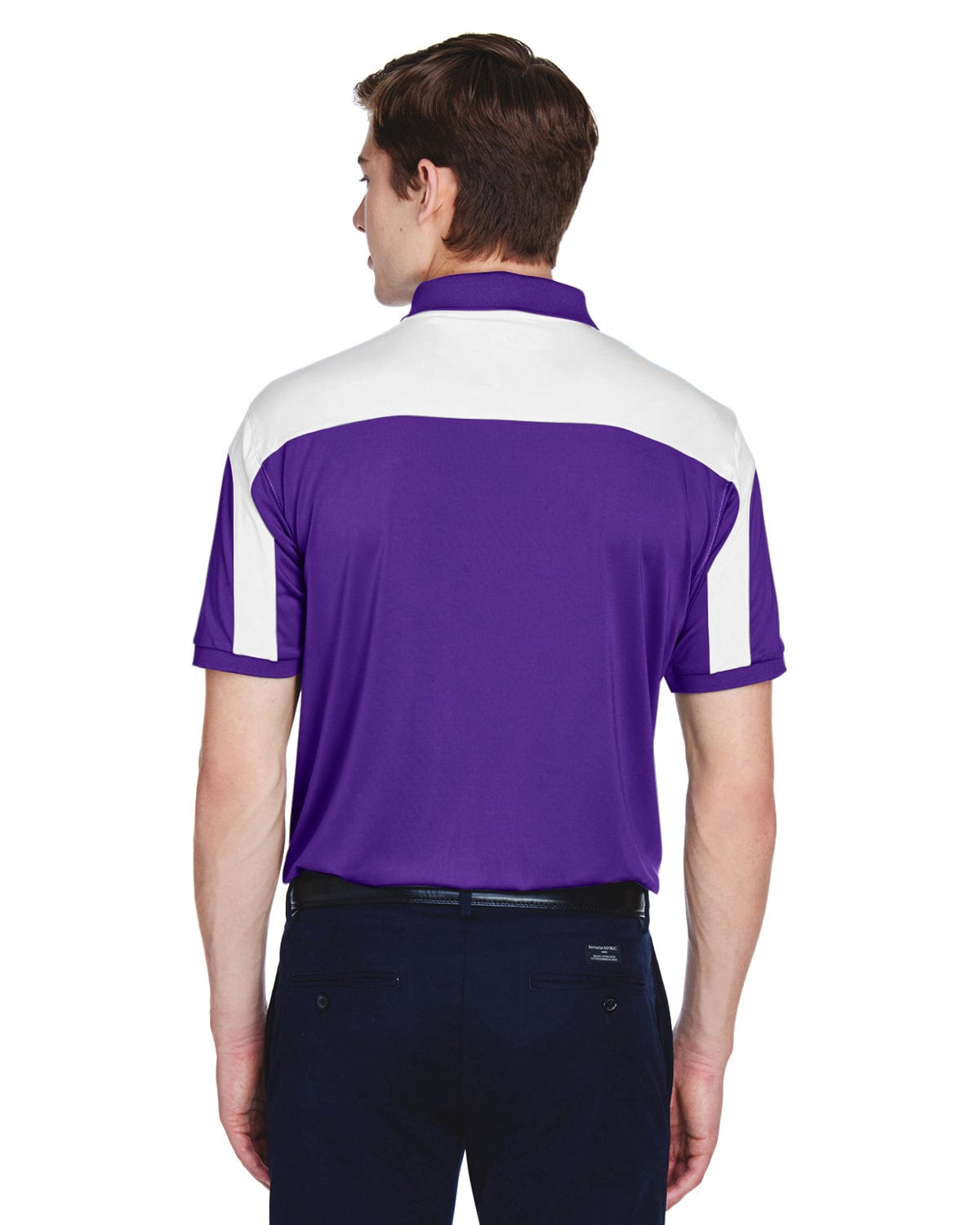 Team 365 Mens Victor Performance Polo TT22 | Sport Purple - Back