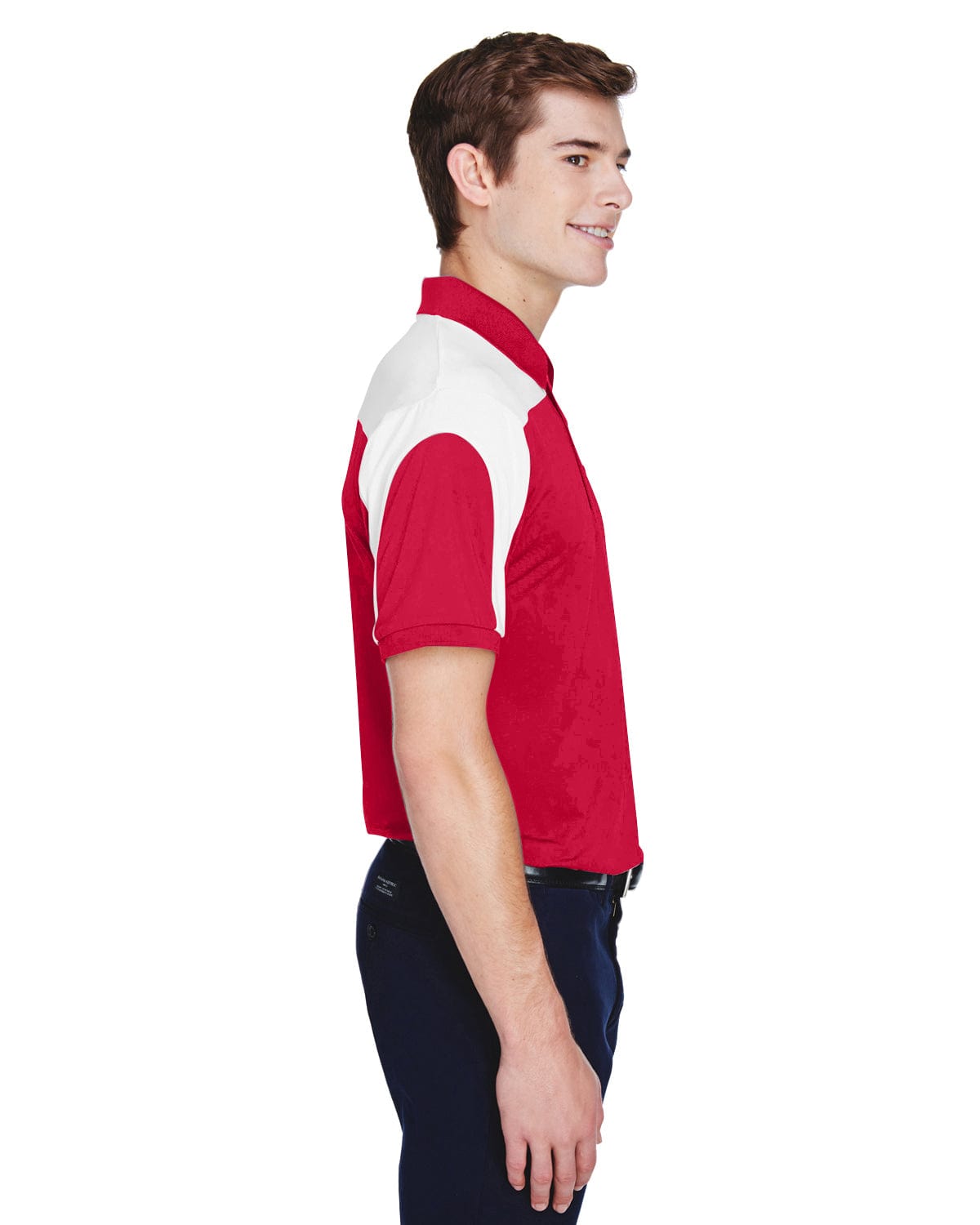 Team 365 Mens Victor Performance Polo TT22 | Sport Red - Side