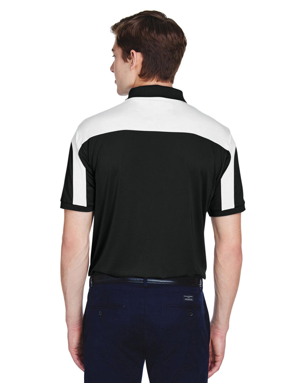 Team 365 Mens Victor Performance Polo TT22 | Black - Back
