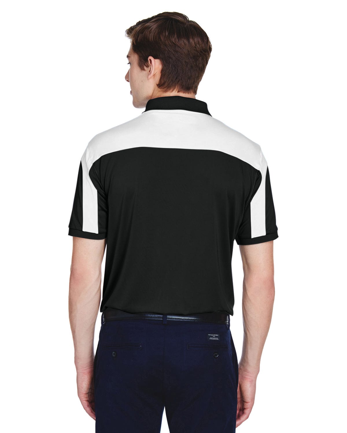 Team 365 Mens Victor Performance Polo TT22 | Black - Back