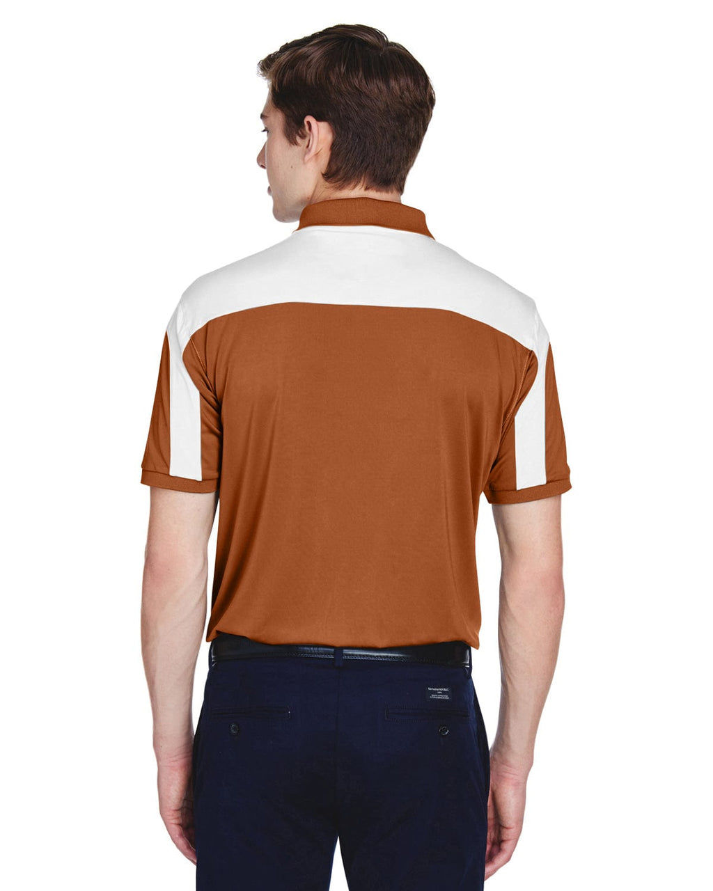 Team 365 Mens Victor Performance Polo TT22 | Sp Burnt Orange - Back