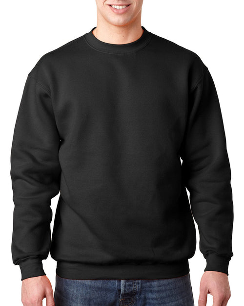 Bayside USA Made Crewneck Fleece BA1102 | Black - Front