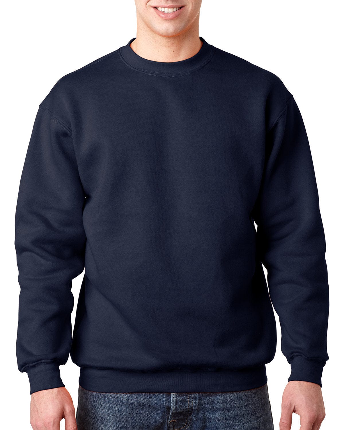 Bayside USA Made Crewneck Fleece BA1102 | Navy - Front