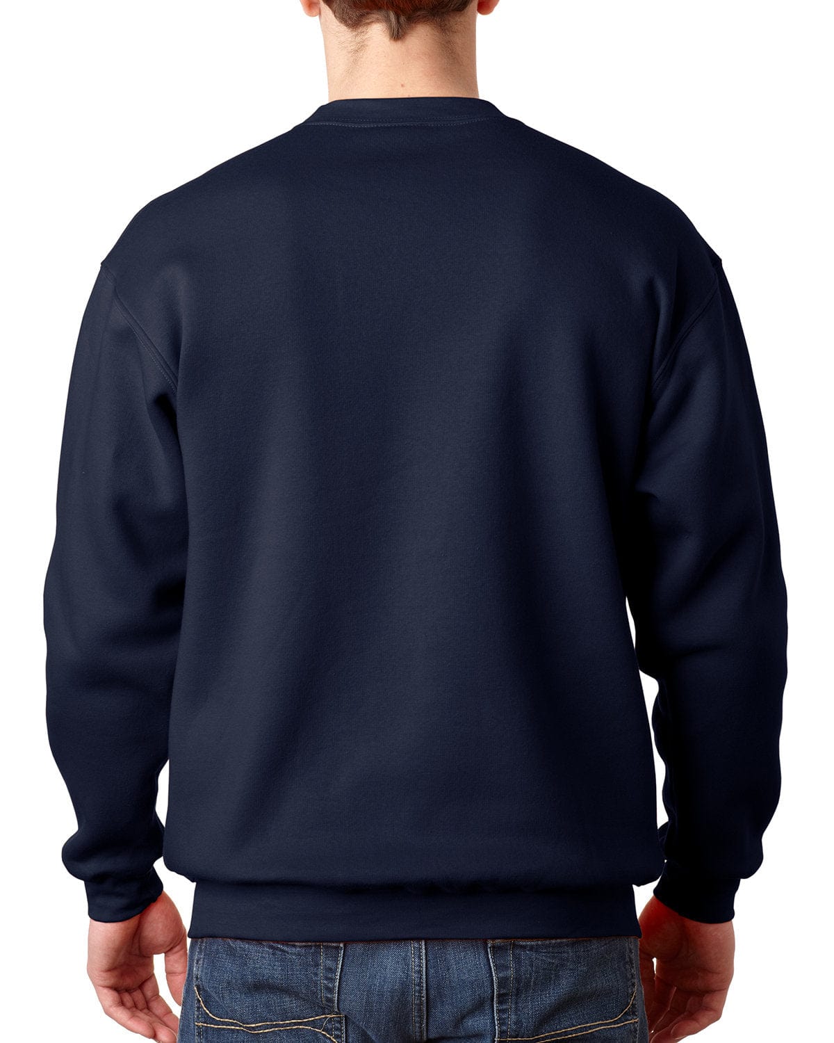 Bayside USA Made Crewneck Fleece BA1102 | Navy - Back