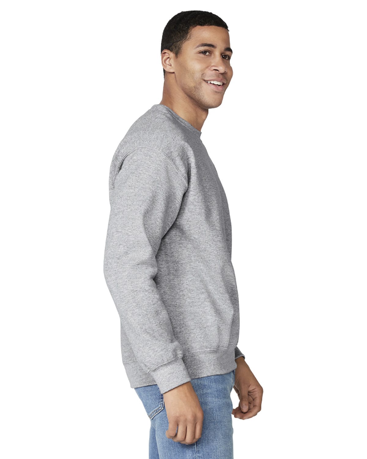 Gildan DryBlend 50/50 Crewneck Sweatshirt G120 | Sport Grey - Side
