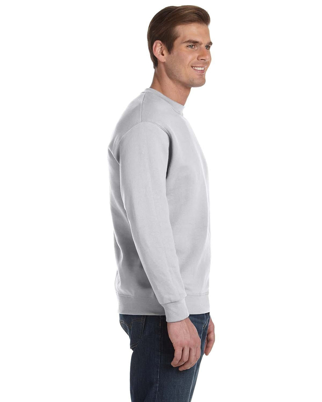 Gildan DryBlend 50/50 Crewneck Sweatshirt G120 | Ash Grey - Side