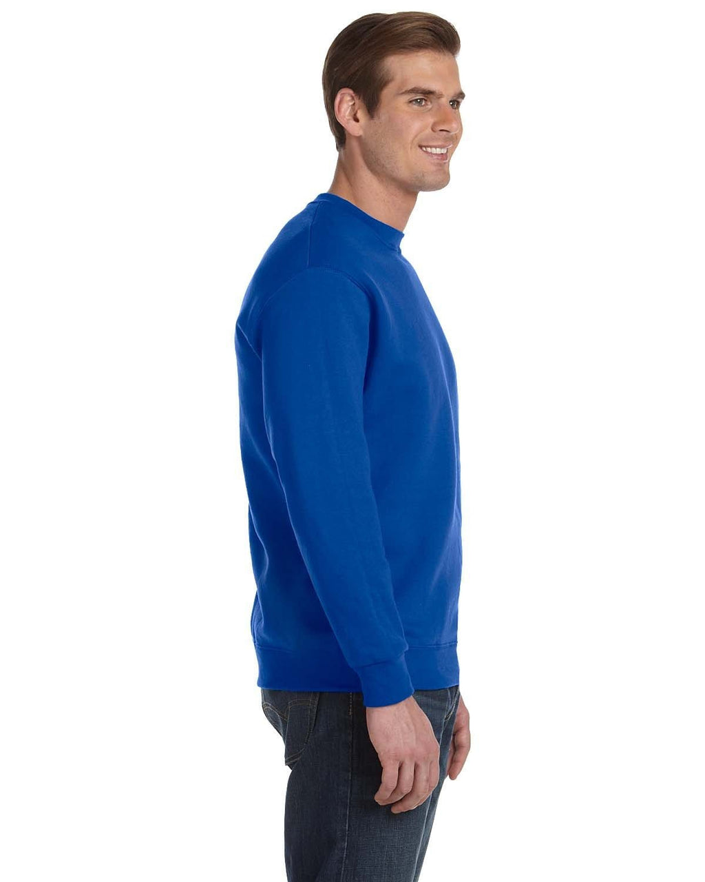 Gildan DryBlend 50/50 Crewneck Sweatshirt G120 | Royal - Side