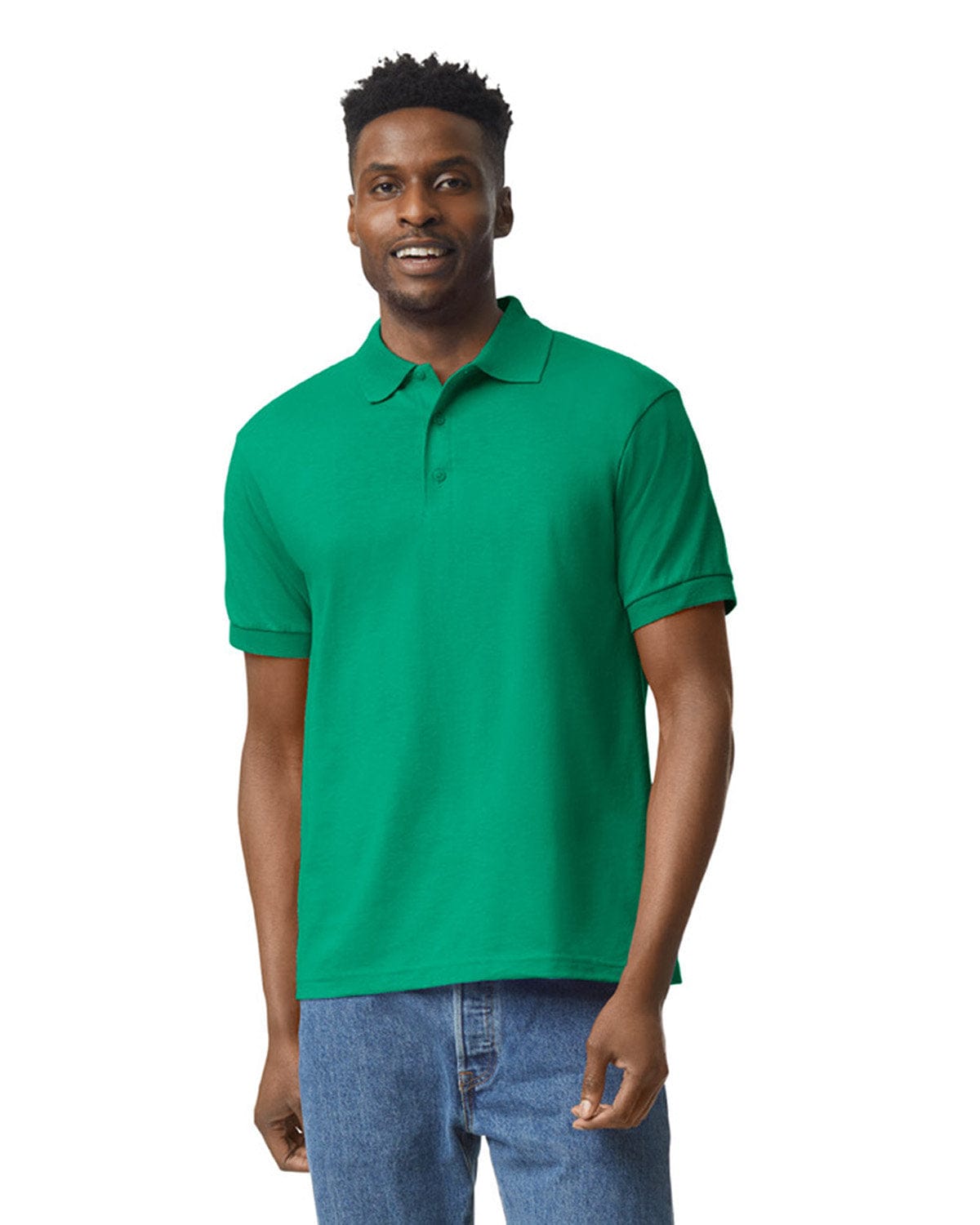 Gildan DryBlend 50/50 Jersey Knit Polo Shirt G880 | Kelly Green - Front