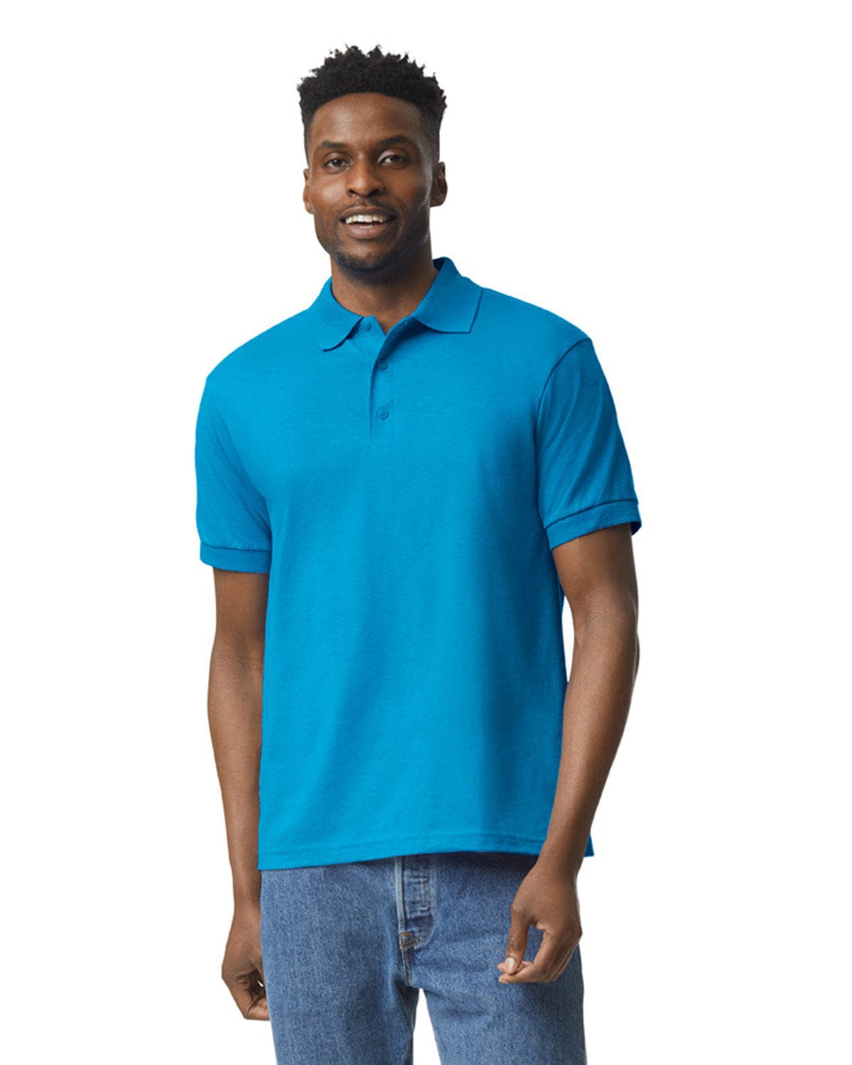 Gildan DryBlend 50/50 Jersey Knit Polo Shirt G880 | Sapphire - Front
