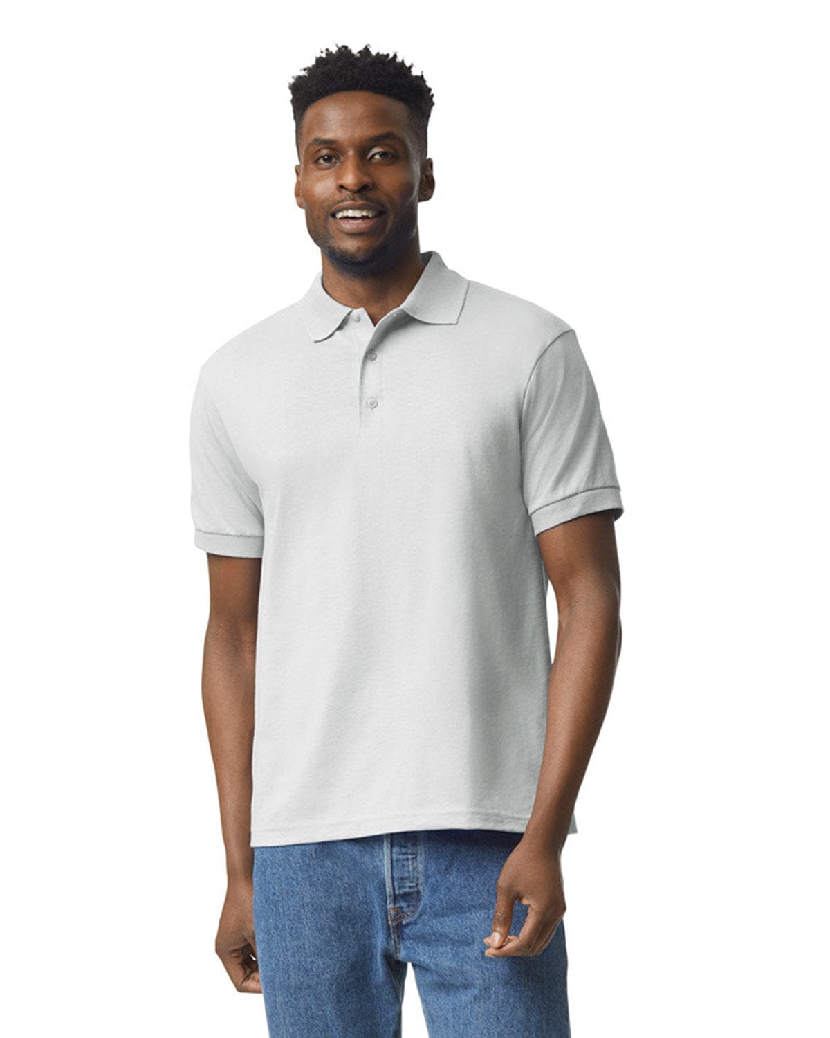 Gildan DryBlend 50/50 Jersey Knit Polo Shirt G880 | Ash Grey - Front